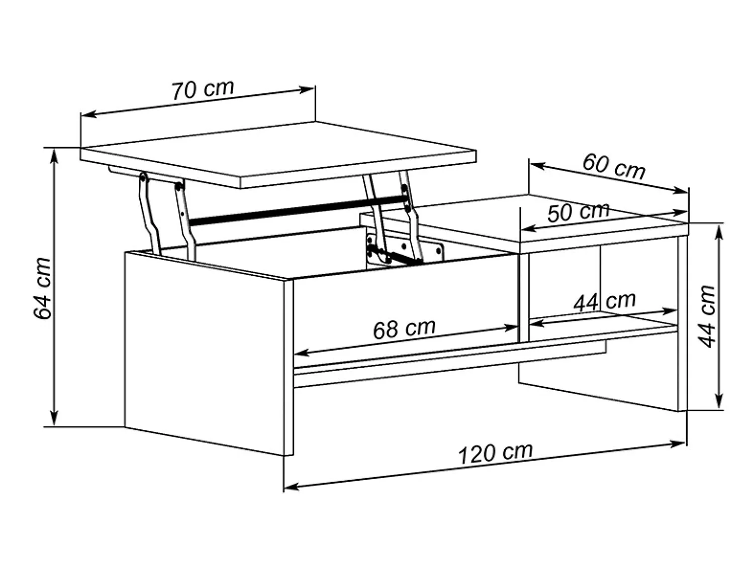 Ensemble de salon, meuble TV + buffet + vitrine avec LED + étagère murale + buffet haut + table basse coloris chêne, graphite