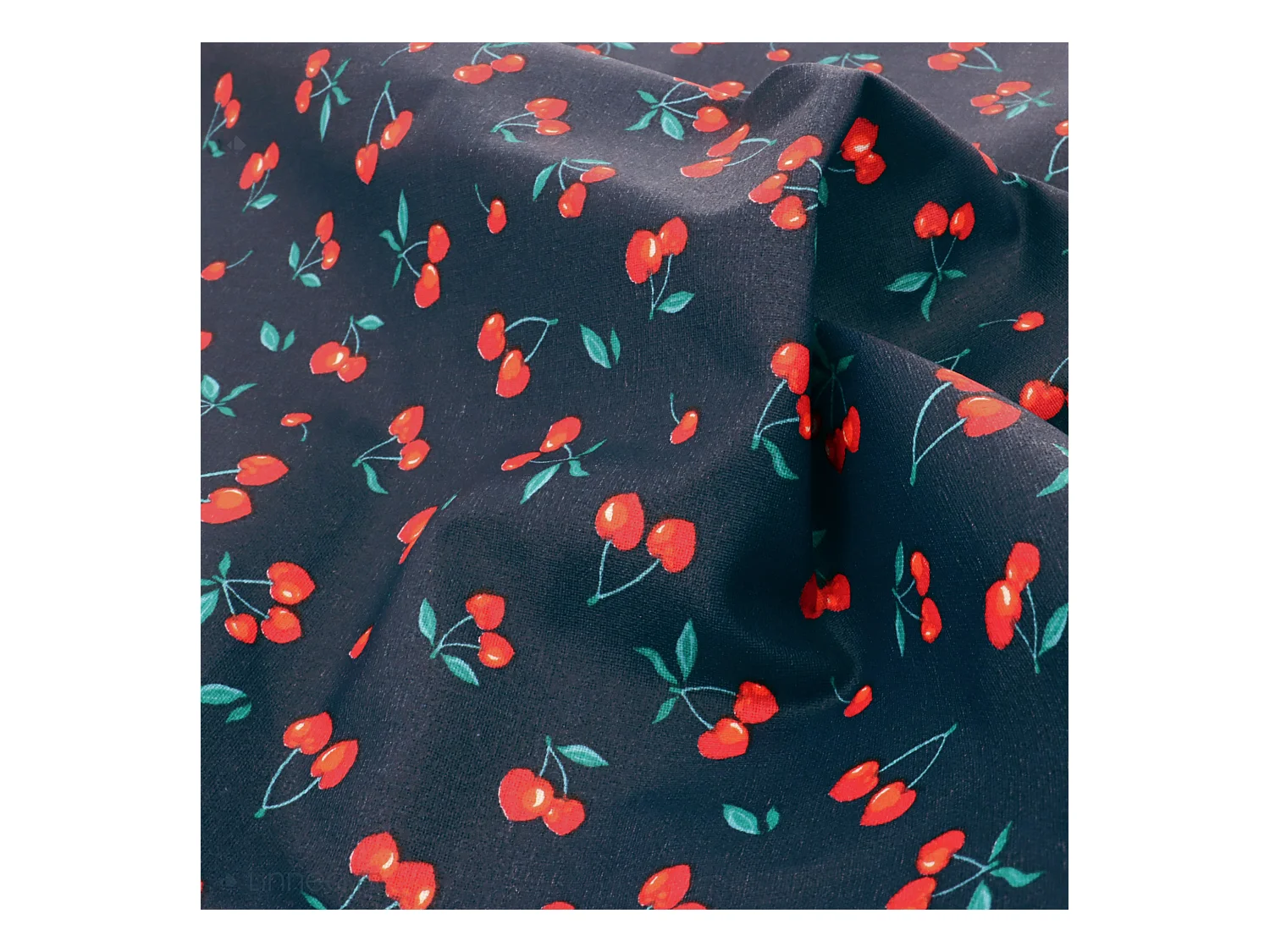 Set de table enduit 35x45 cm CERISES bleu Marine