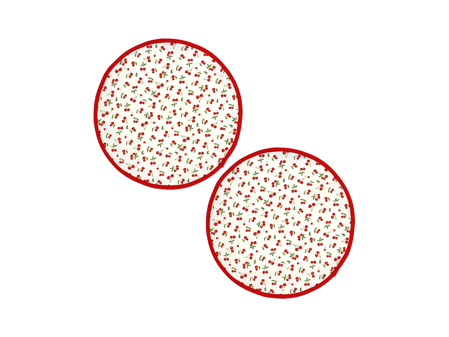 Set de table enduit 38 cm CERISES Blanc