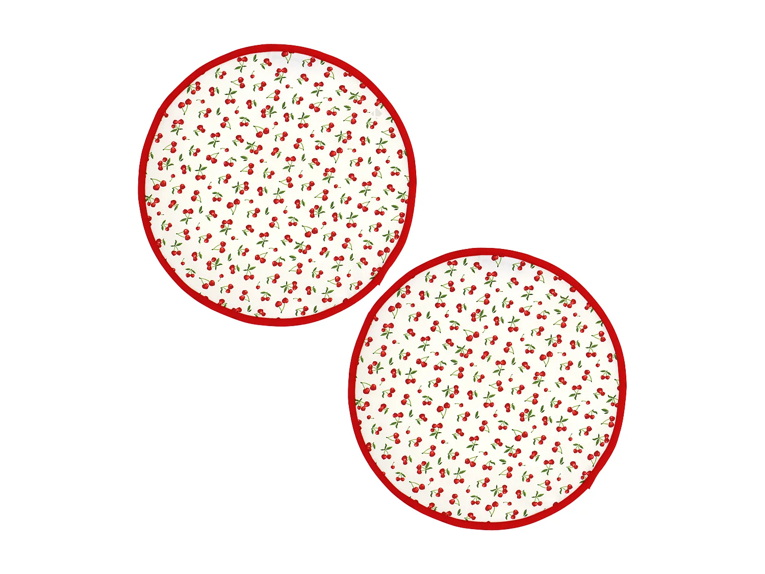 Set de table enduit 38 cm CERISES Blanc