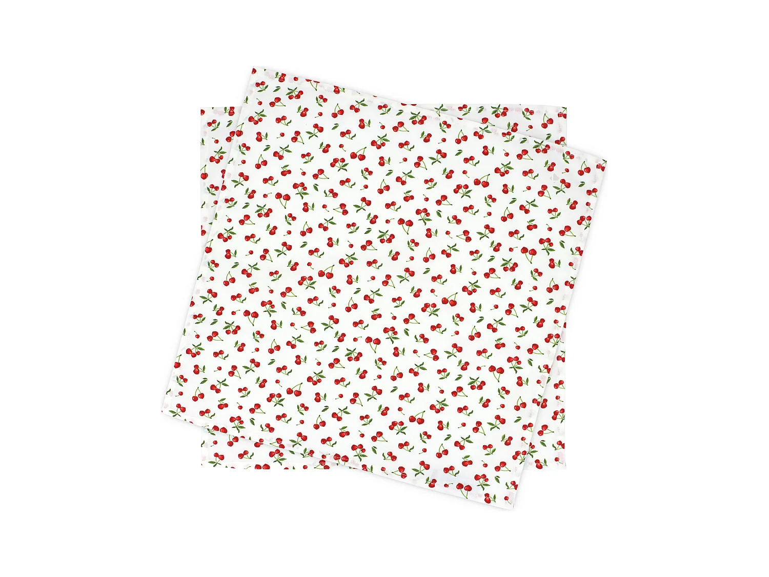 Set de table enduit 45x45 cm CERISES Blanc