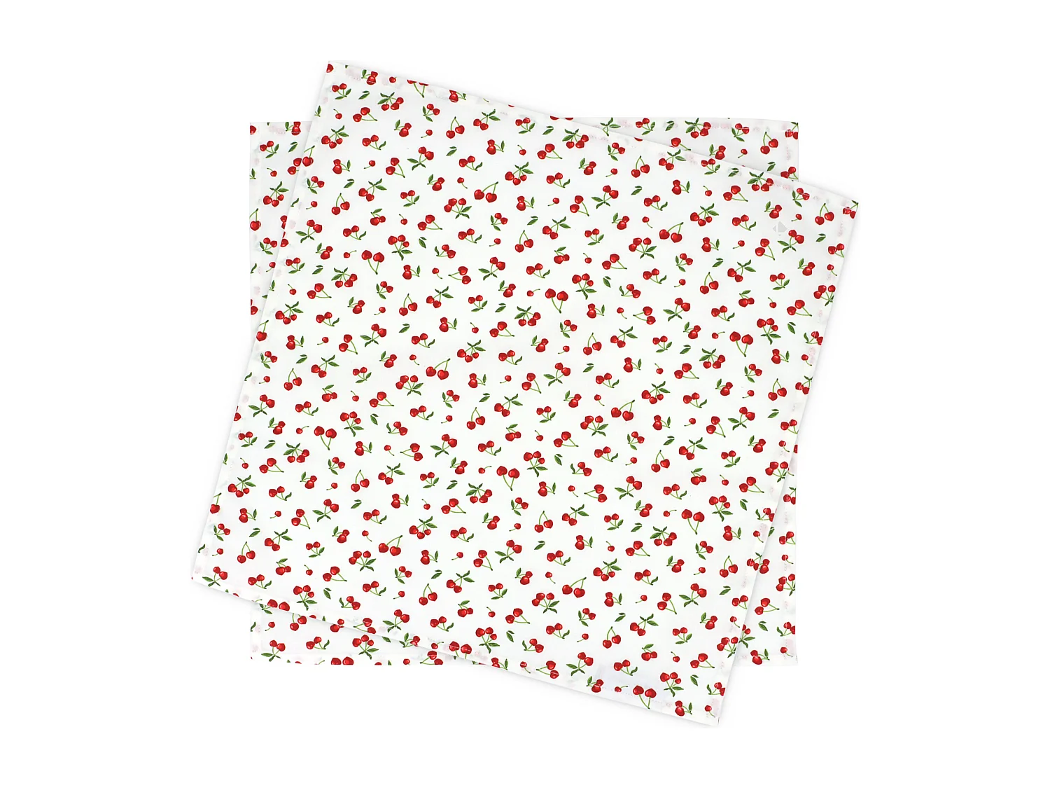 Set de table enduit 45x45 cm CERISES Blanc