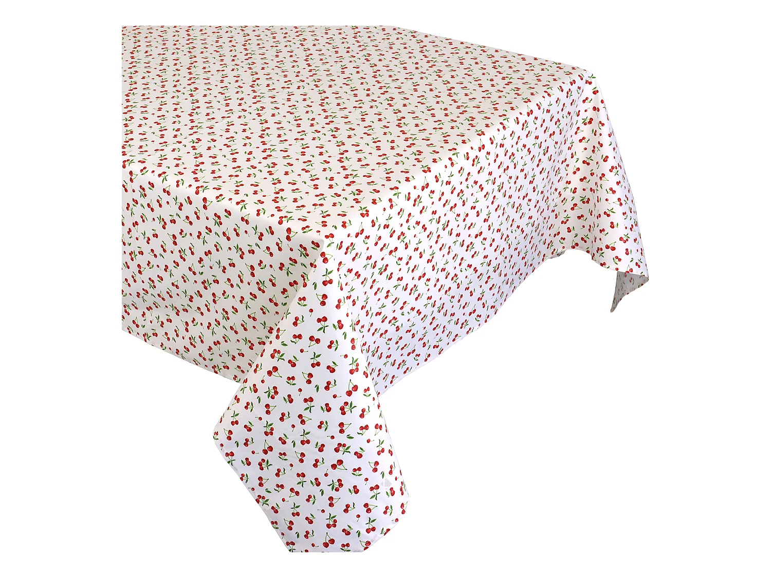Nappe rectangle enduit 150x350 cm CERISES Blanc