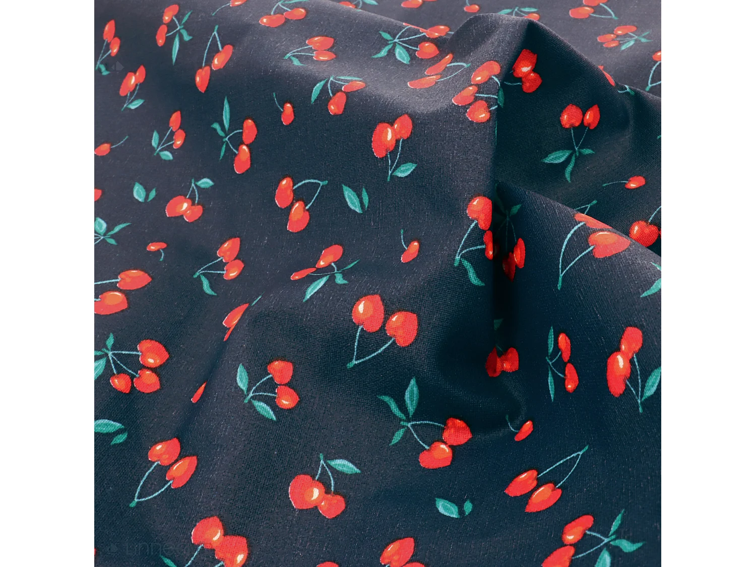 Nappe rectangle enduit 150x350 cm CERISES bleu Marine