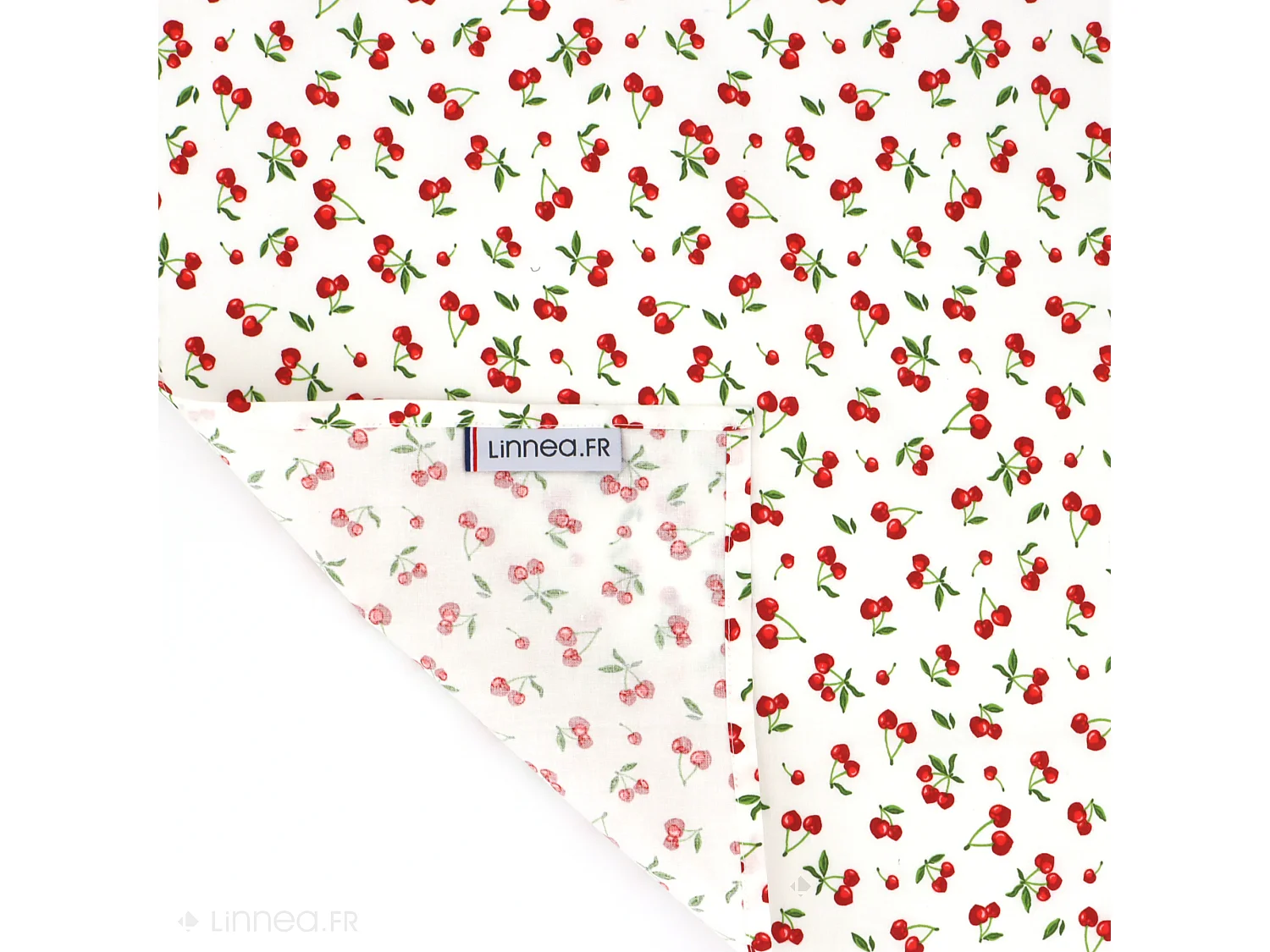 Nappe rectangle enduit 150x300 cm CERISES Blanc