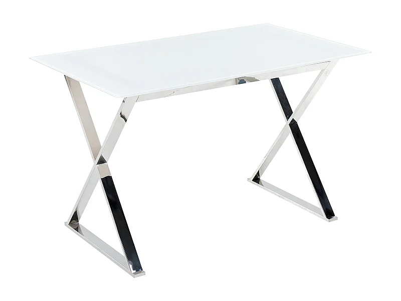 Mesa de jantar ATTICA Branco 120 cm 70 cm Vidro de segurança (temperado)