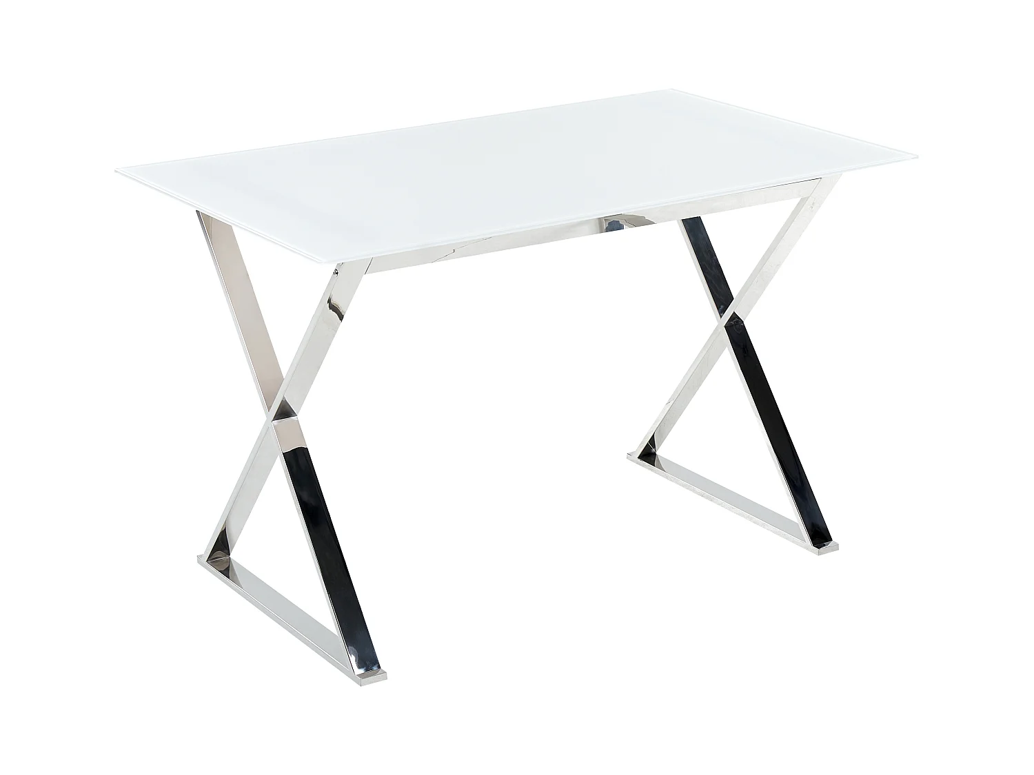 Stół do jadalni ATTICA Biały 120 cm 70 cm Szkło hartowane