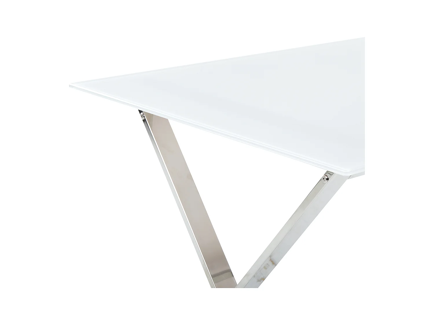 Table de repas ATTICA Blanc 120 cm 70 cm Verre de sécurité