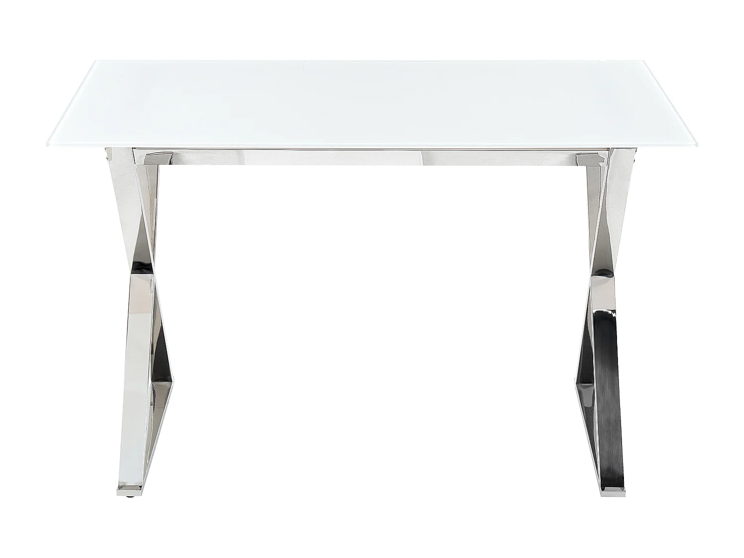 Table de repas ATTICA Blanc 120 cm 70 cm Verre de sécurité