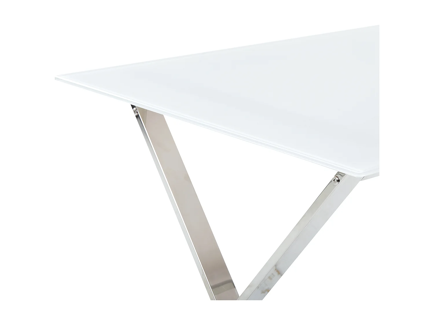 Table de repas ATTICA Blanc 120 cm 70 cm Verre de sécurité