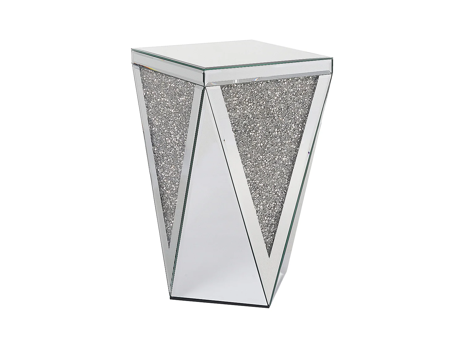 Bijzettafel LUXEY Glas Spiegelend zilver