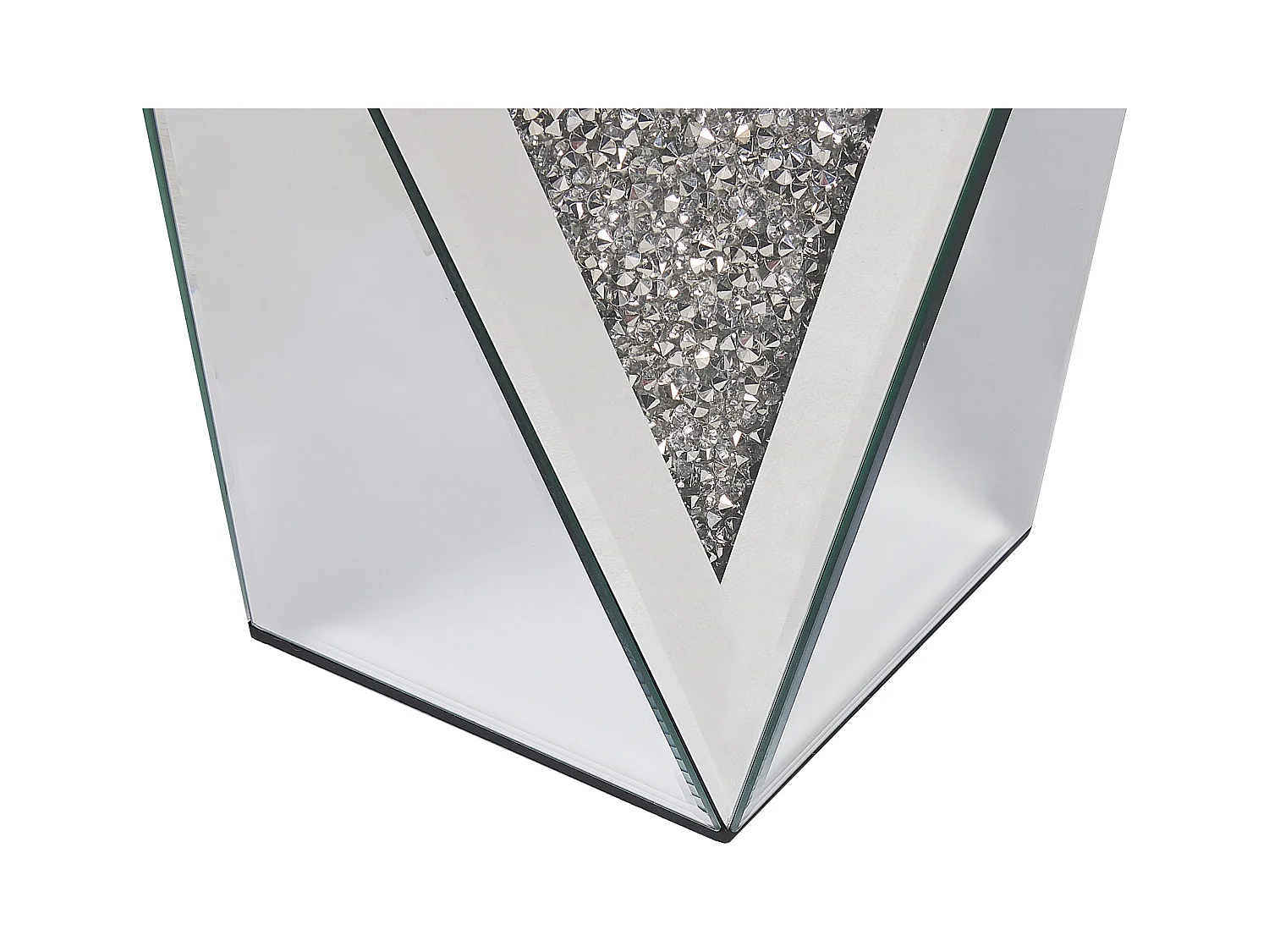 Bijzettafel LUXEY Glas Spiegelend zilver