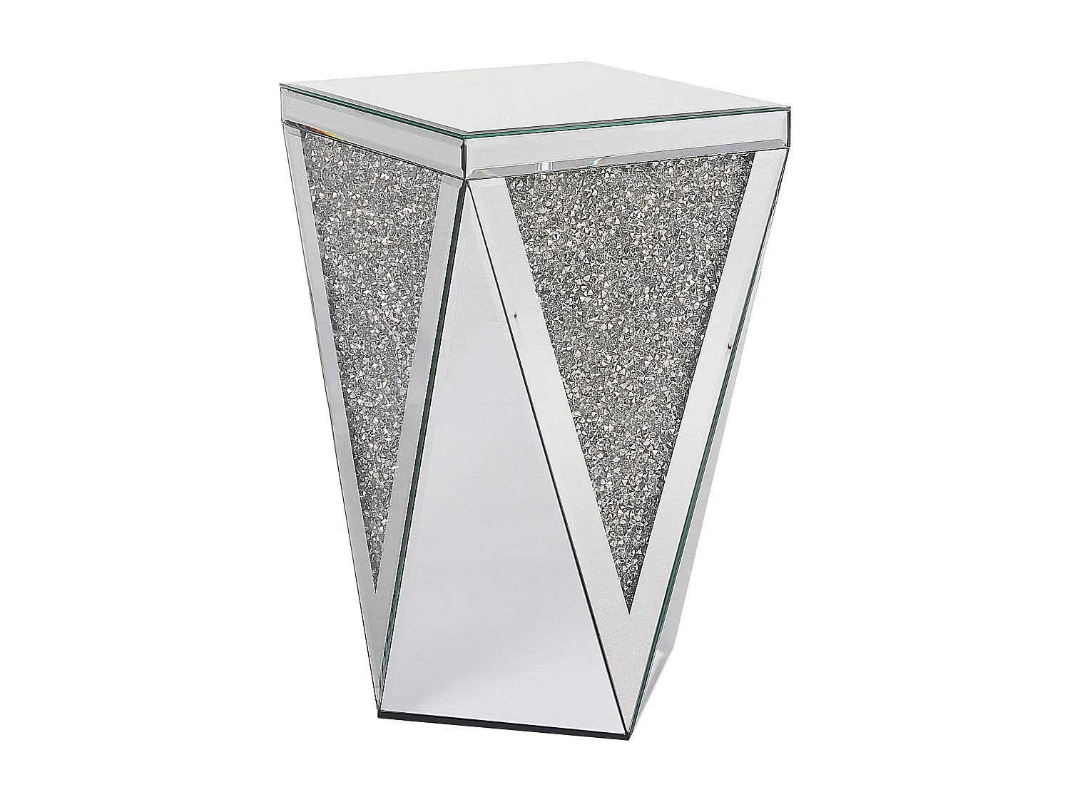 Table d'appoint LUXEY Verre Miroir argenté