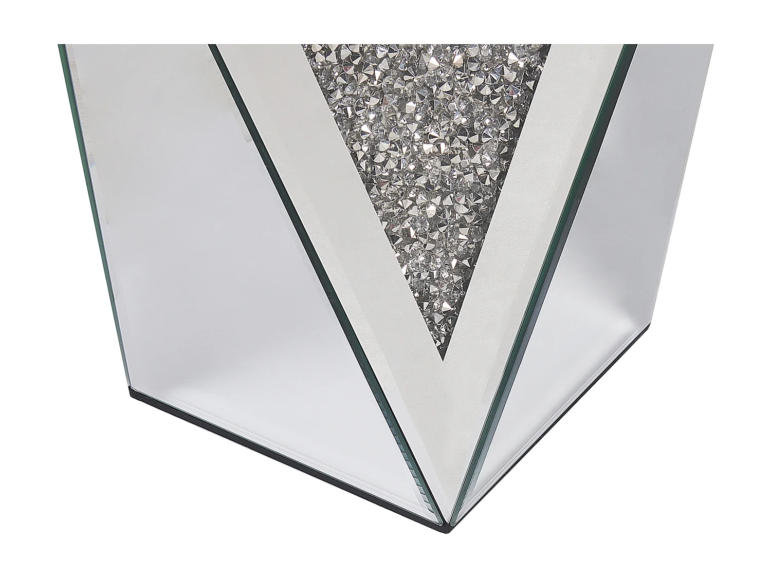 Table d'appoint LUXEY Verre Miroir argenté