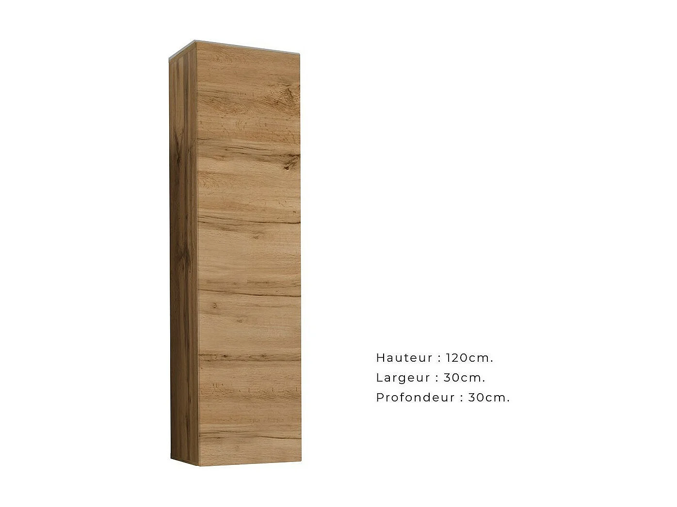 Zwevende kast middelgroot model in eikenkleur voor woonkamer, collectie SWITCH.