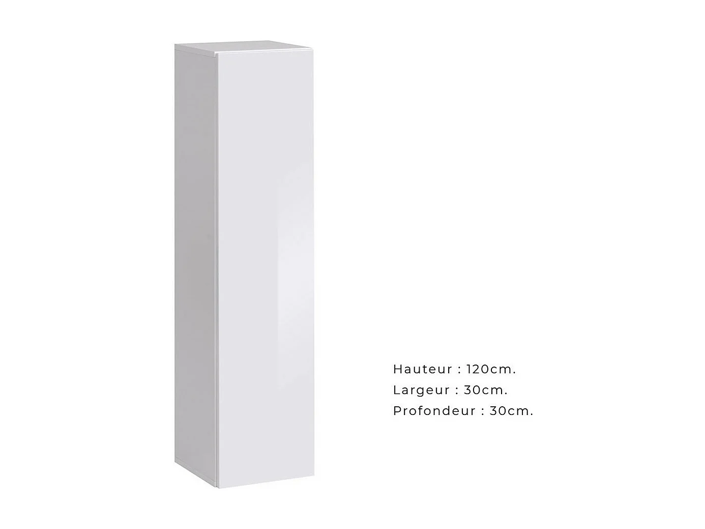 Zwevende kolom middelgroot model in witte kleur voor woonkamer, collectie SWITCH.