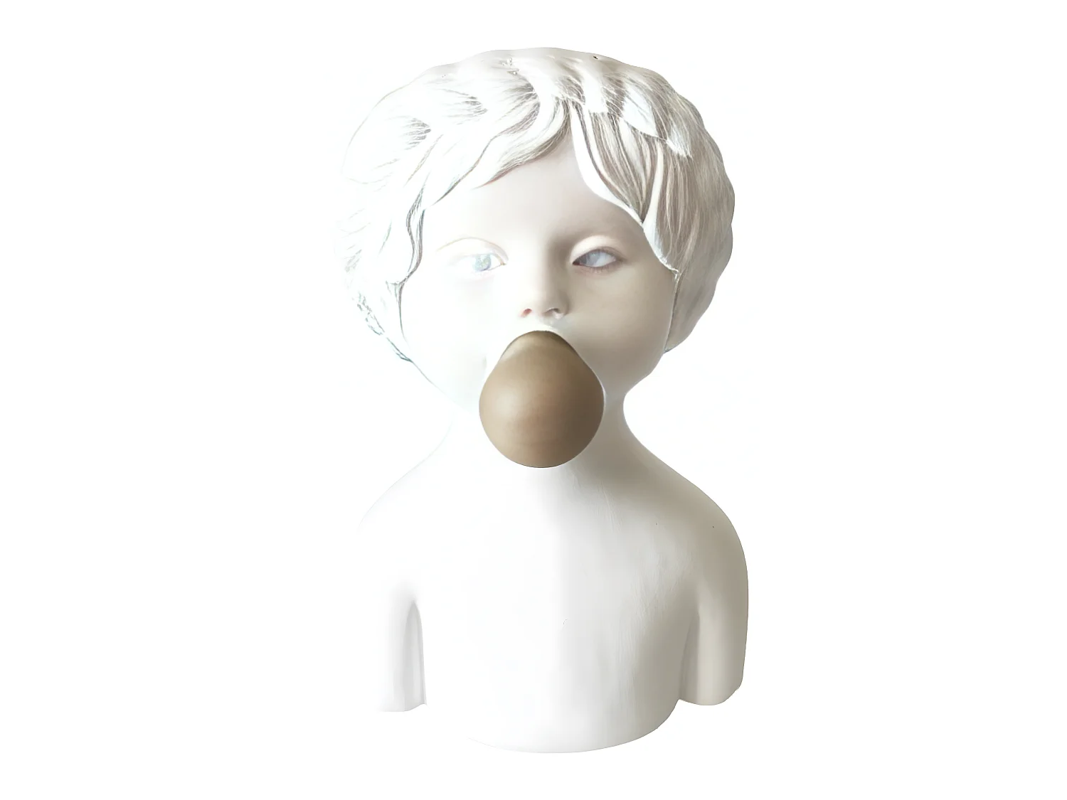 Vase fillette Bubble blanc 26 cm