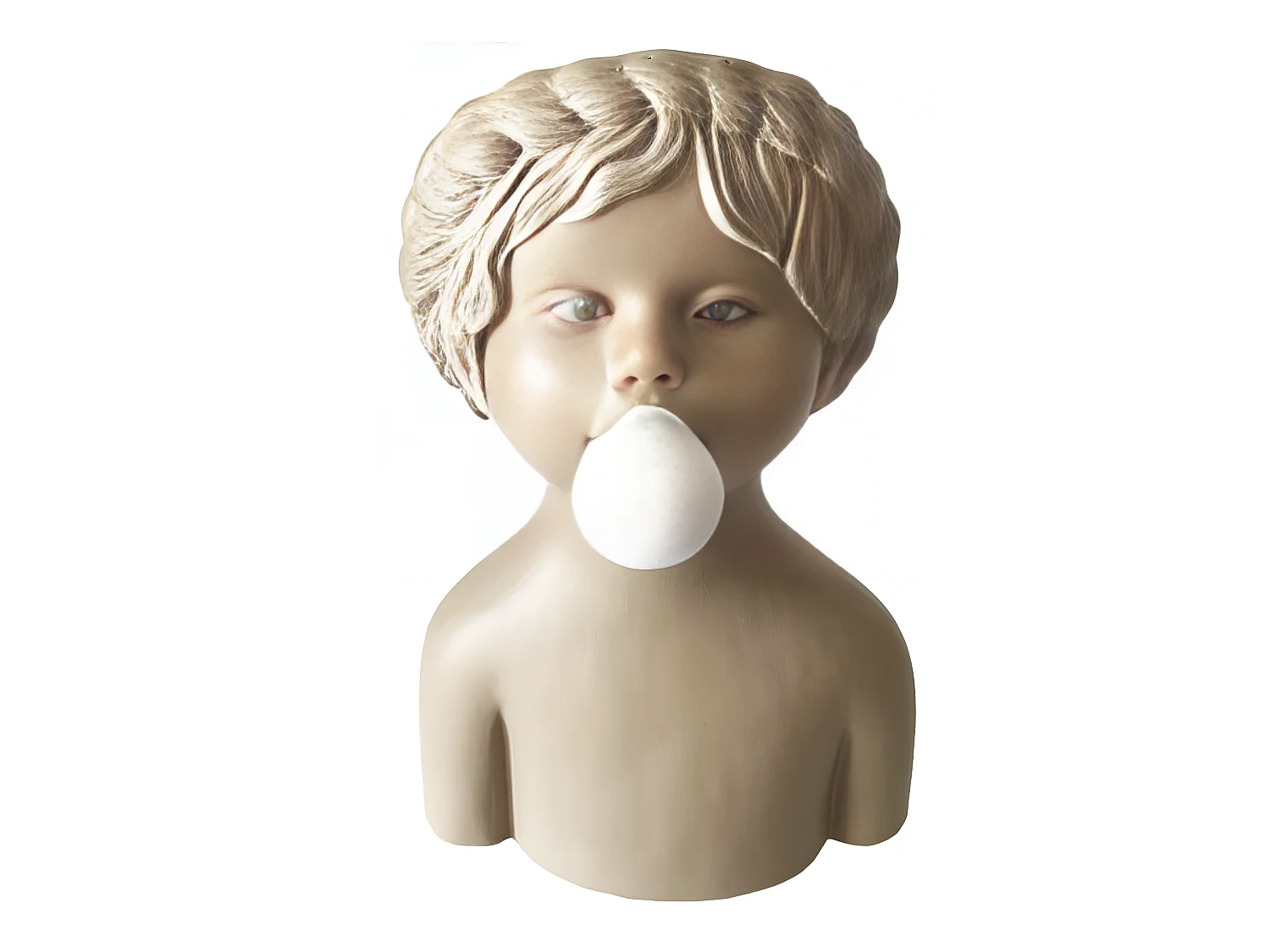 Vase fillette Bubble taupe 26 cm