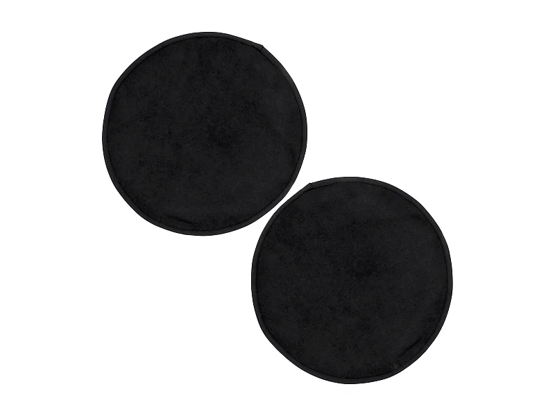 Lot de 2 Set de table rond 38 cm DIABOLO Noir traitement teflon