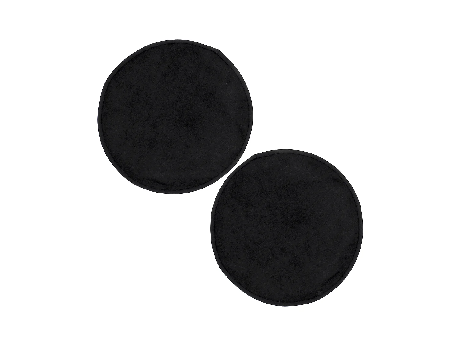 Lot de 2 Set de table rond 38 cm DIABOLO Noir traitement teflon
