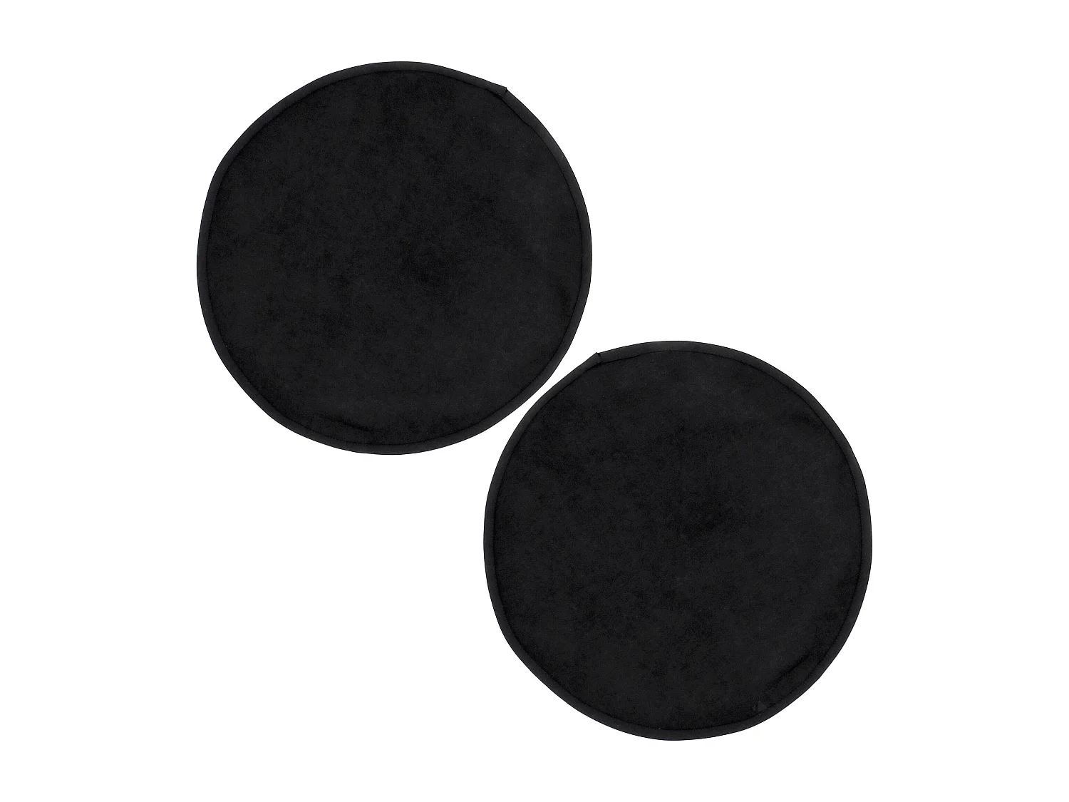 Lot de 2 Set de table rond 38 cm DIABOLO Noir traitement teflon