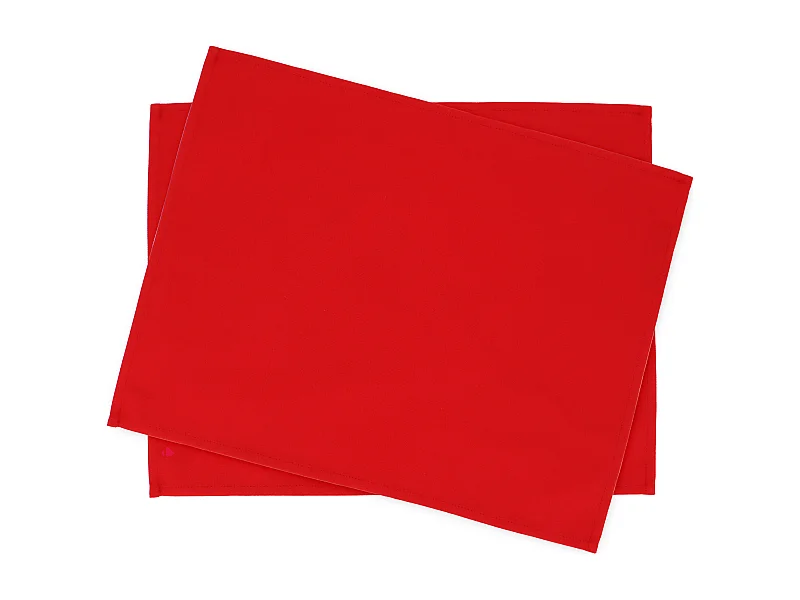 Lot de 2 Set de table 35x45 cm DIABOLO rouge Tomate traitement teflon