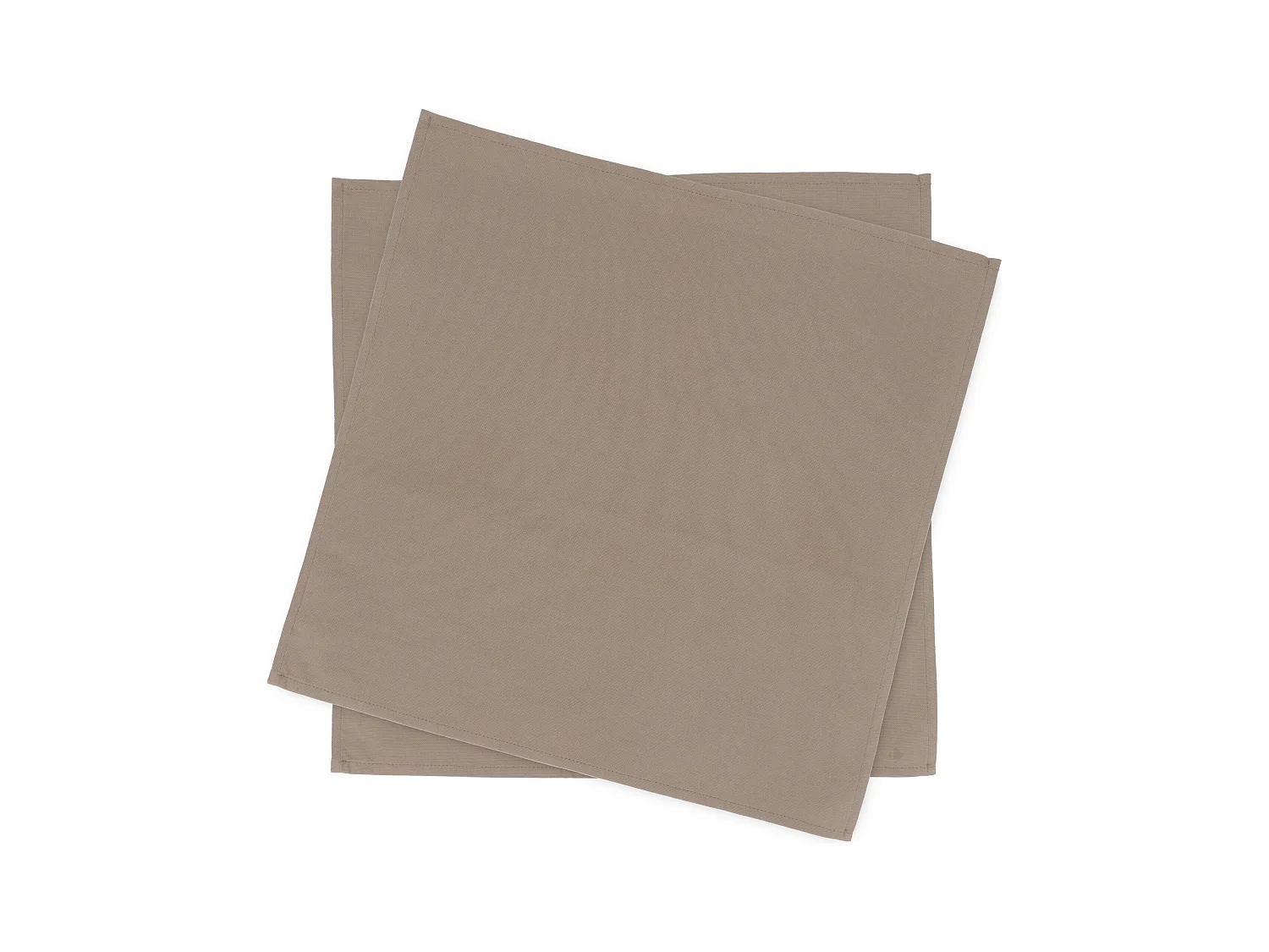 Lot de 2 Set de table carré 45x45 cm DIABOLO marron Tourterelle traitement teflon