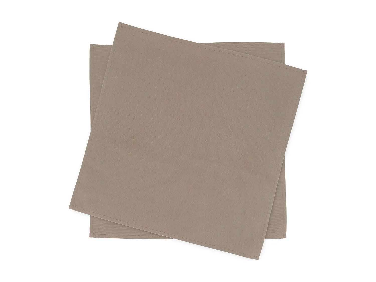 Lot de 2 Set de table carré 45x45 cm DIABOLO marron Tourterelle traitement teflon