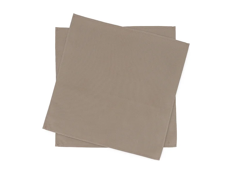 Lot de 2 Set de table carré 45x45 cm DIABOLO marron Tourterelle traitement teflon