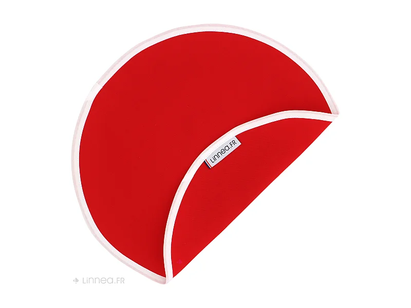 Lot de 2 Set de table rond 38 cm DIABOLO rouge Tomate traitement teflon