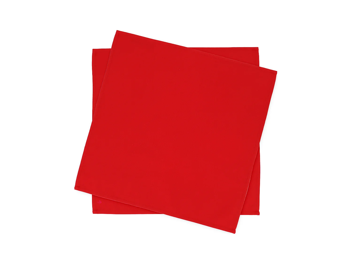 Lot de 2 Set de table carré 45x45 cm DIABOLO rouge Tomate traitement teflon