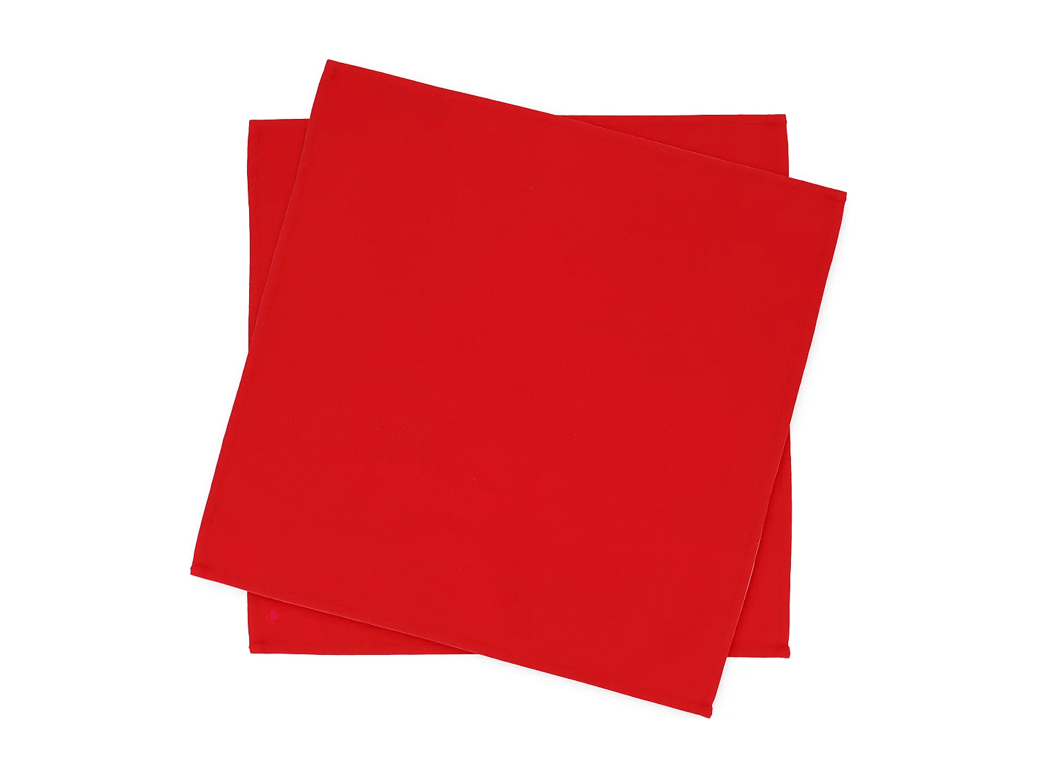 Lot de 2 Set de table carré 45x45 cm DIABOLO rouge Tomate traitement teflon