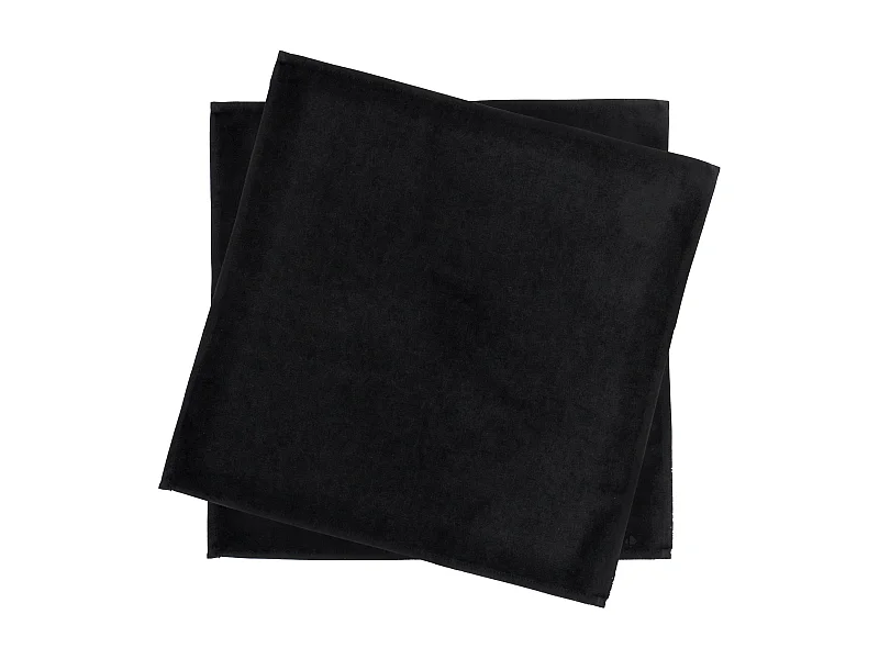 Lot de 2 Set de table carré 45x45 cm DIABOLO Noir traitement teflon