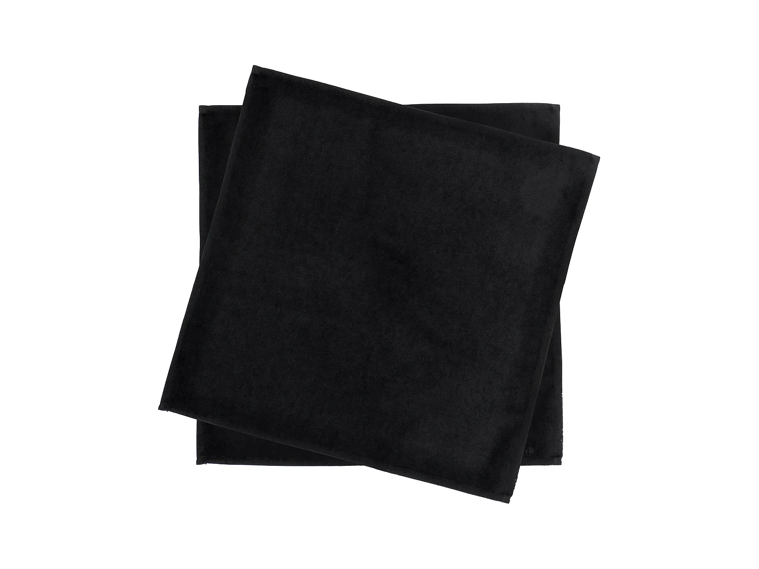 Lot de 2 Set de table carré 45x45 cm DIABOLO Noir traitement teflon