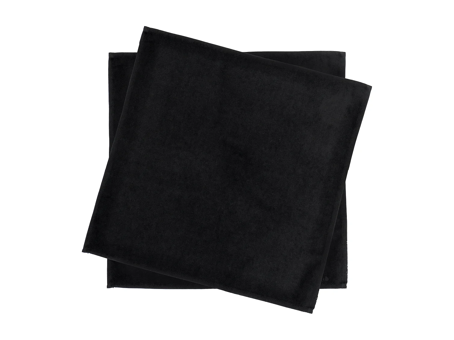 Lot de 2 Set de table carré 45x45 cm DIABOLO Noir traitement teflon