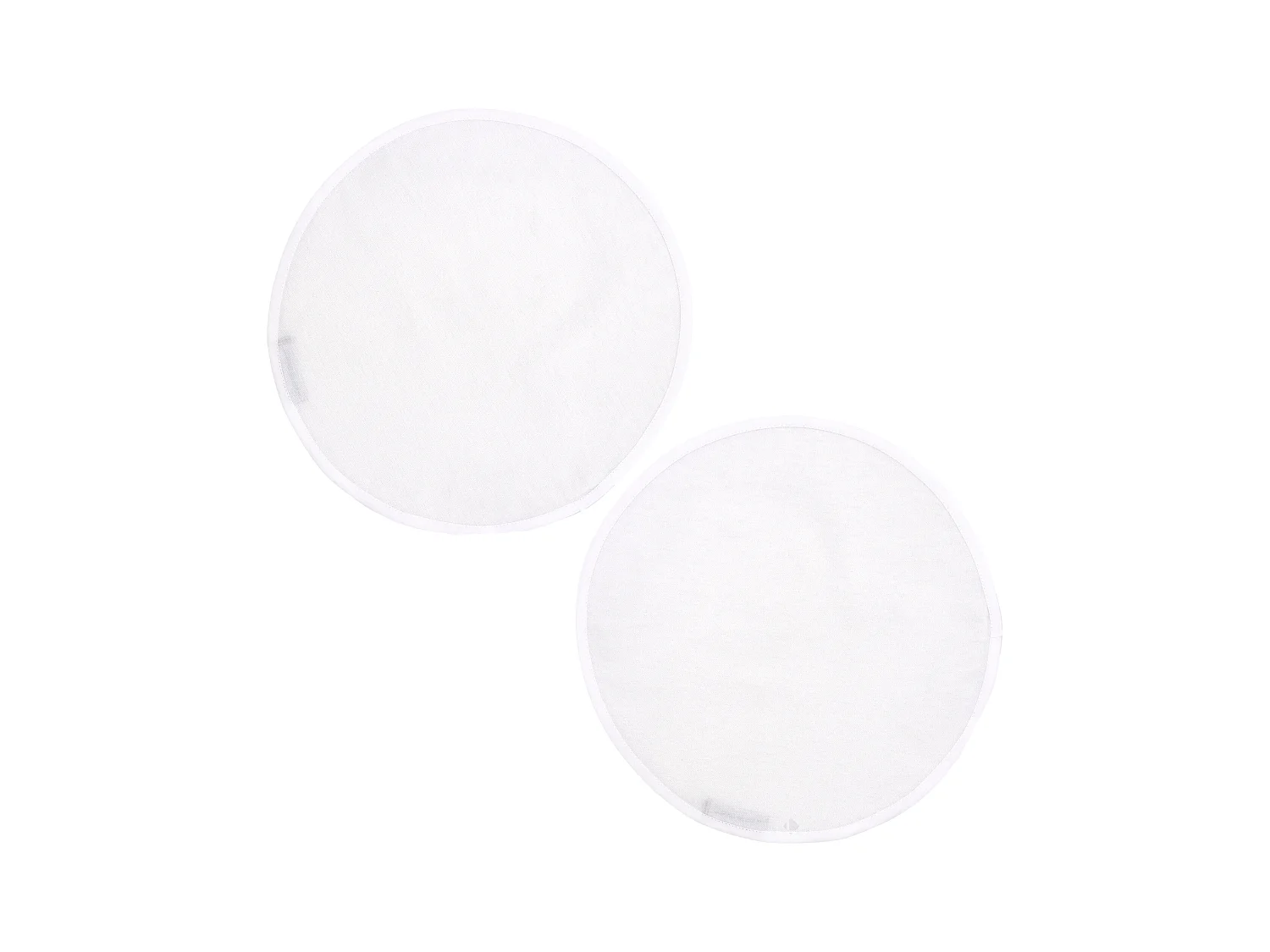 Lot de 2 Set de table rond 38 cm DIABOLO Blanc traitement teflon