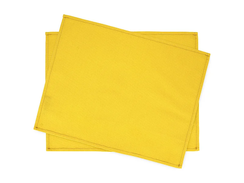 Lot de 2 Set de table 35x45 cm DIABOLO jaune Curcuma traitement teflon