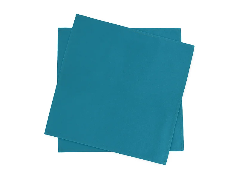 Lot de 2 Set de table carré 45X45 cm DIABOLO bleu Canard traitement teflon