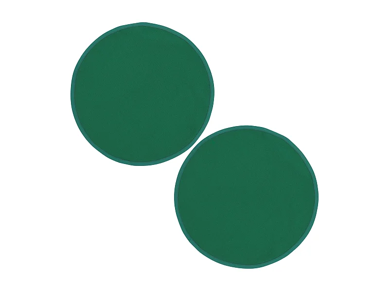 Lot de 2 Set de table rond 38 cm DIABOLO vert Sapin traitement teflon