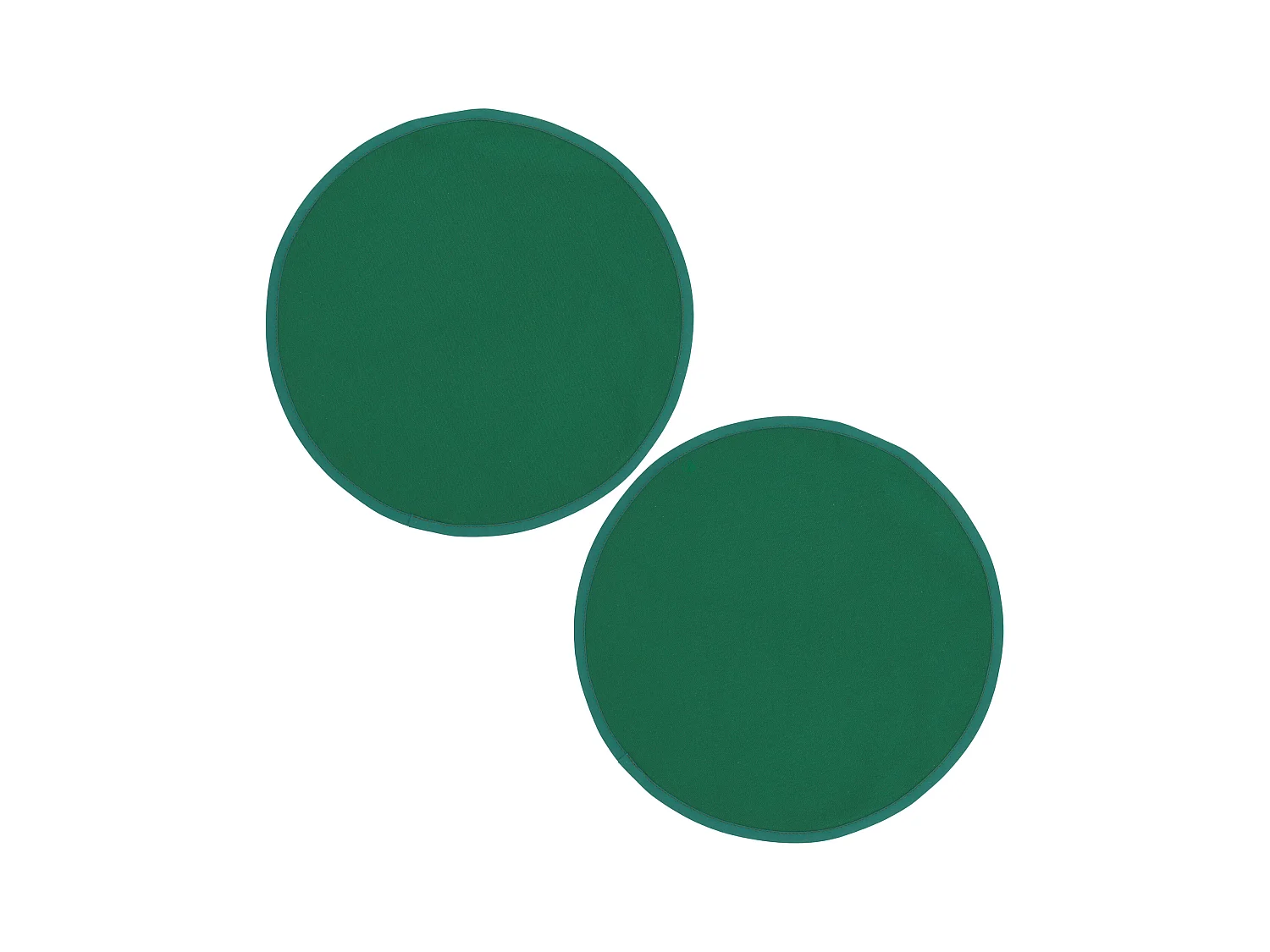 Lot de 2 Set de table rond 38 cm DIABOLO vert Sapin traitement teflon