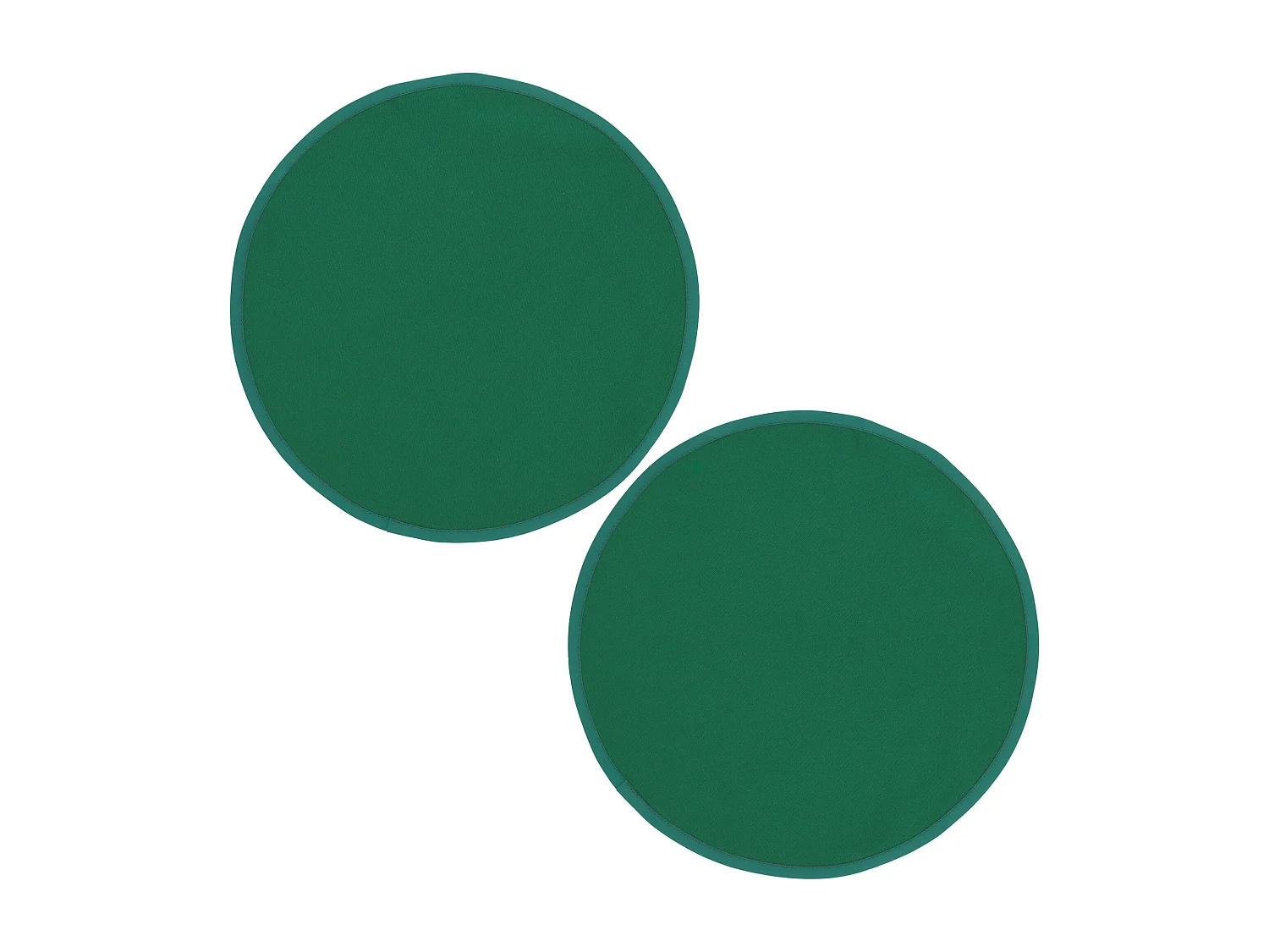Lot de 2 Set de table rond 38 cm DIABOLO vert Sapin traitement teflon