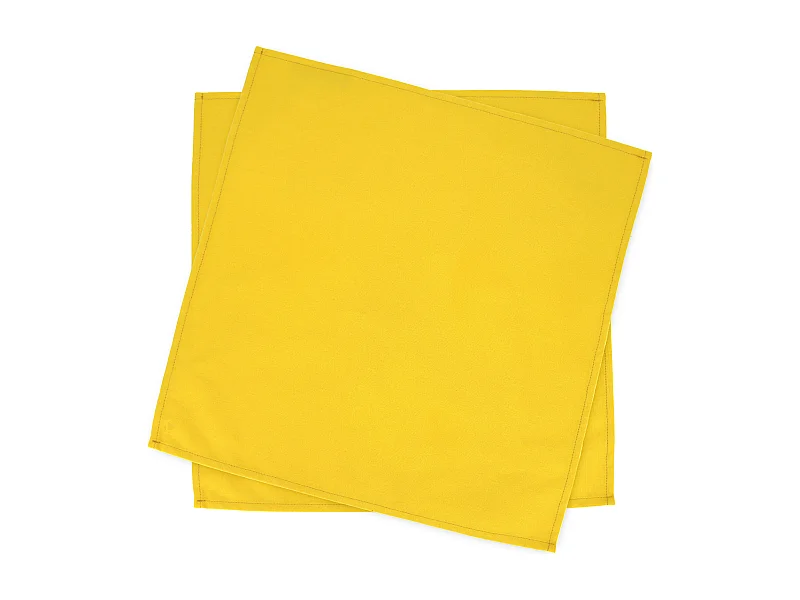 Lot de 2 Set de table carré 45x45 cm DIABOLO jaune Curcuma traitement teflon