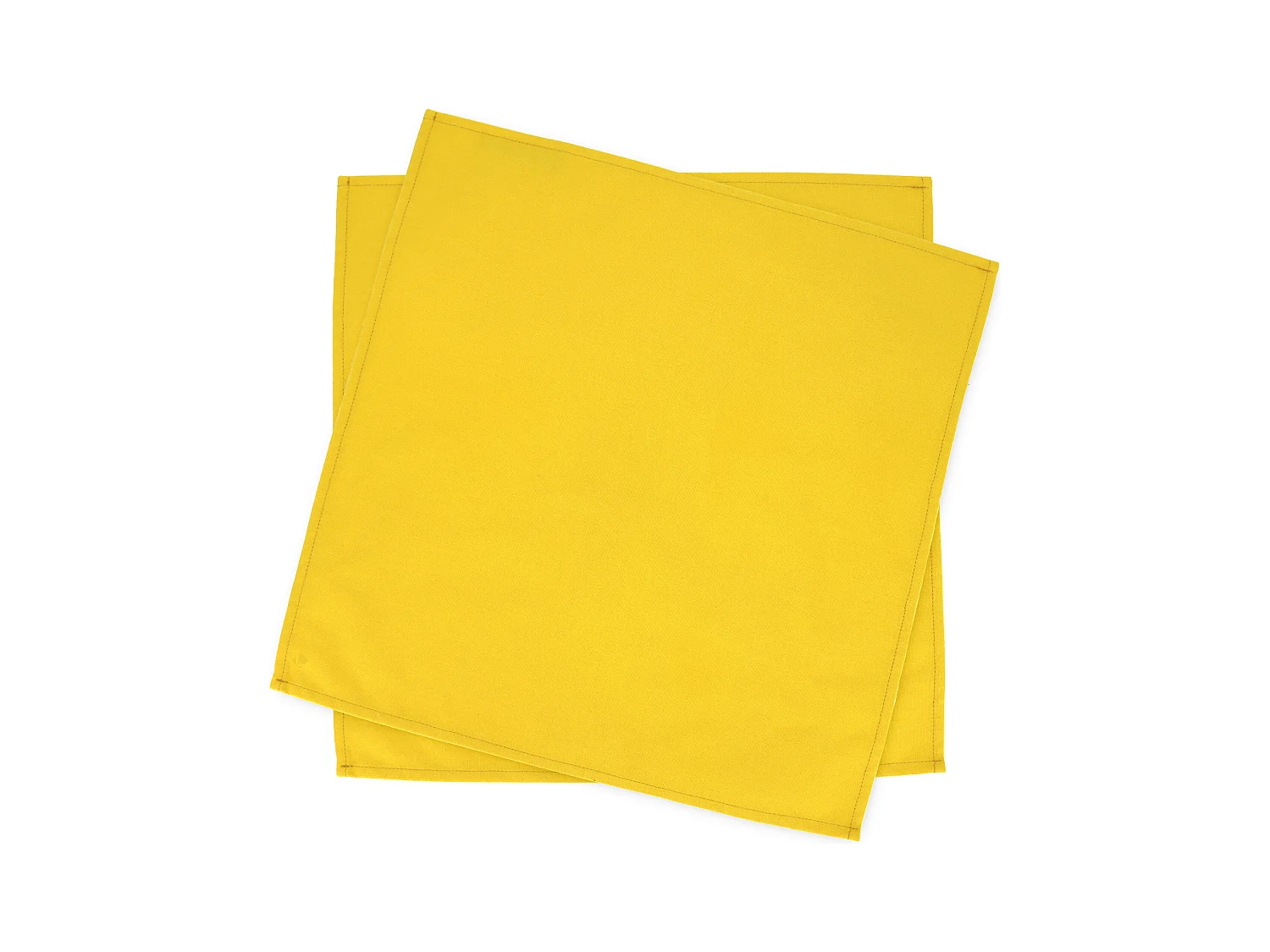 Lot de 2 Set de table carré 45x45 cm DIABOLO jaune Curcuma traitement teflon