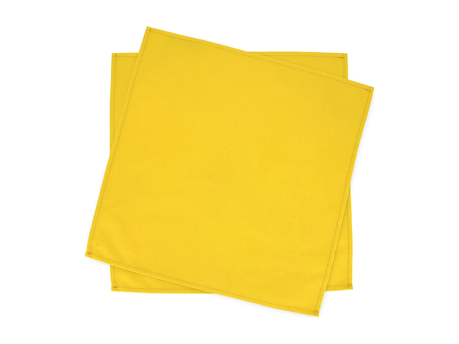 Lot de 2 Set de table carré 45x45 cm DIABOLO jaune Curcuma traitement teflon