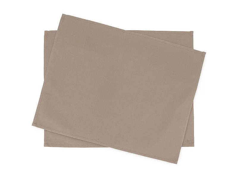 Lot de 2 Set de table 35x45 cm DIABOLO marron Tourterelle traitement teflon