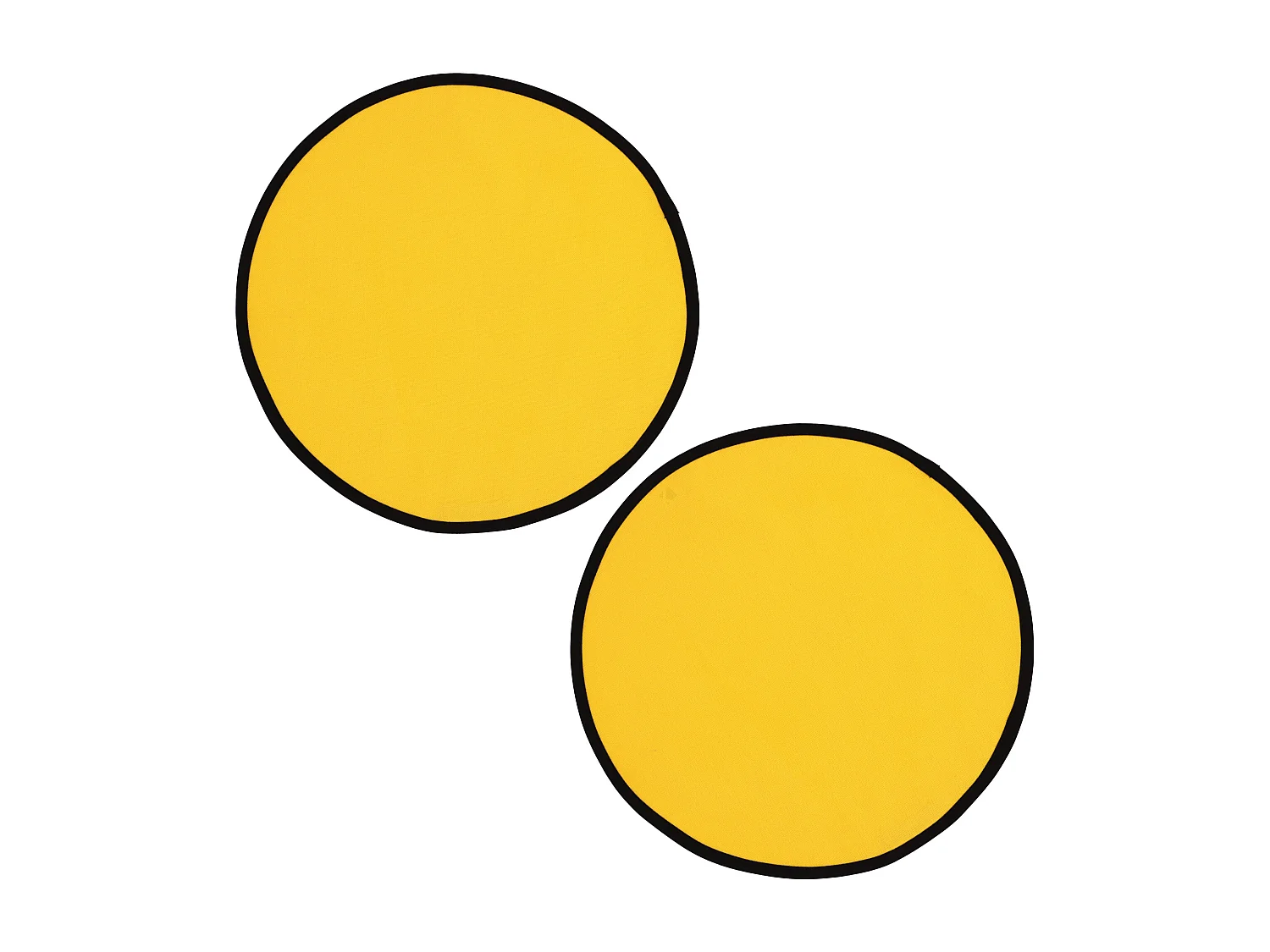 Lot de 2 Set de table rond 38 cm DIABOLO jaune Curcuma traitement teflon