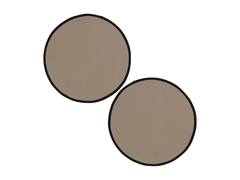Lot de 2 Set de table rond 38 cm DIABOLO marron Tourterelle traitement teflon