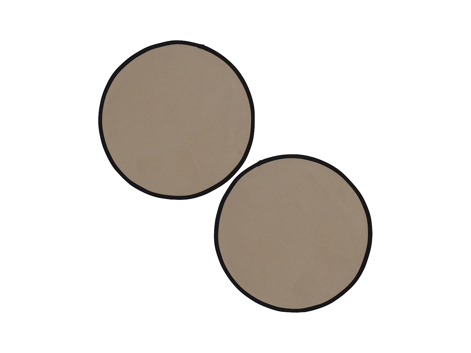 Lot de 2 Set de table rond 38 cm DIABOLO marron Tourterelle traitement teflon