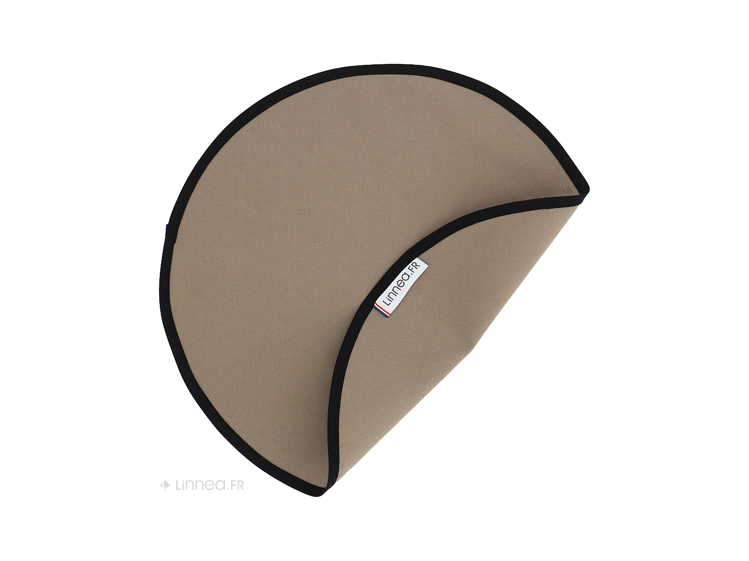 Lot de 2 Set de table rond 38 cm DIABOLO marron Tourterelle traitement teflon