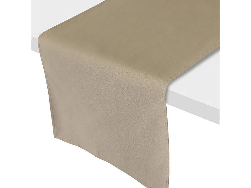 Chemin de table 45x150 cm DIABOLO marron Tourterelle traitement teflon